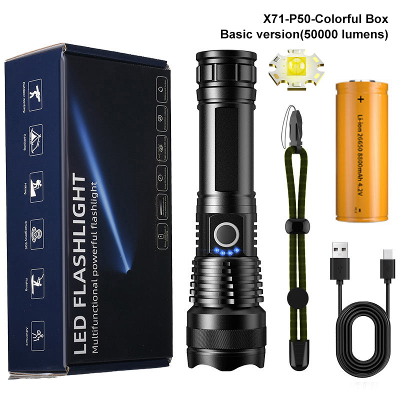 🔥LAST DAY SALE 49% OFF🔥 - LED Rechargeable Tactical Laser Flashlight 90000 High Lumens